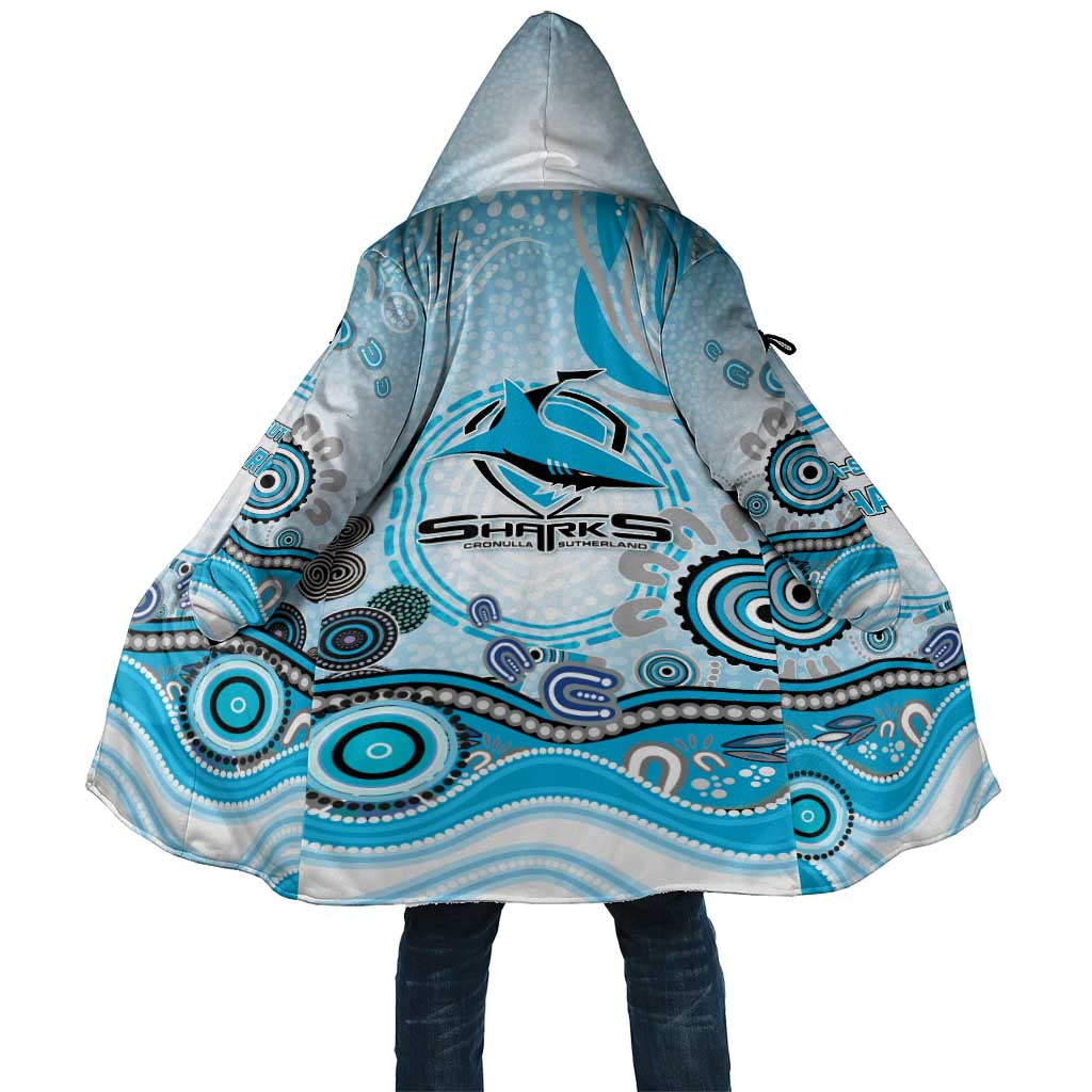 Cronulla Sutherland Sharks Rugby Cloak Australian Aboriginal Dot Painting Style