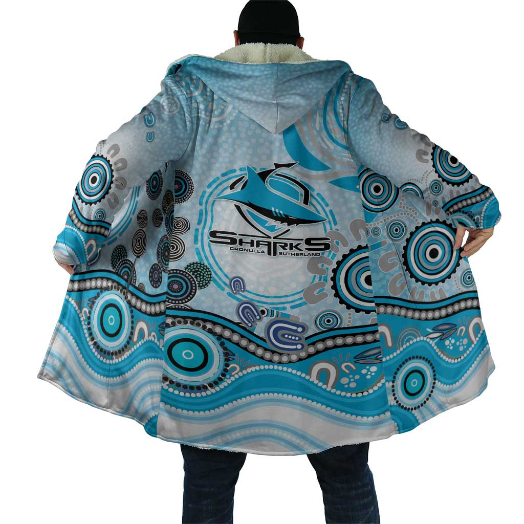 Cronulla Sutherland Sharks Rugby Cloak Australian Aboriginal Dot Painting Style
