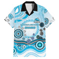 Cronulla Sutherland Sharks Rugby Hawaiian Shirt Australian Aboriginal Dot Painting Style