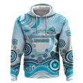 Cronulla Sutherland Sharks Rugby Hoodie Australian Aboriginal Dot Painting Style