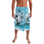 Cronulla Sutherland Sharks Rugby Lavalava Australian Aboriginal Dot Painting Style
