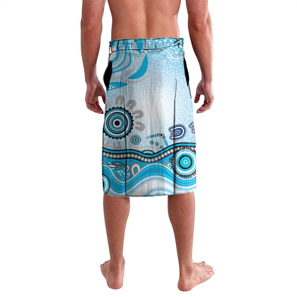 Cronulla Sutherland Sharks Rugby Lavalava Australian Aboriginal Dot Painting Style