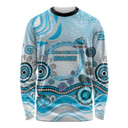Cronulla Sutherland Sharks Rugby Long Sleeve Shirt Australian Aboriginal Dot Painting Style