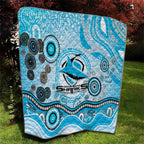 Cronulla Sutherland Sharks Rugby Quilt Australian Aboriginal Dot Painting Style