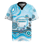 Cronulla Sutherland Sharks Rugby Rugby Jersey Australian Aboriginal Dot Painting Style