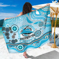 Cronulla Sutherland Sharks Rugby Sarong Australian Aboriginal Dot Painting Style
