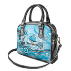 Cronulla Sutherland Sharks Rugby Shoulder Handbag Australian Aboriginal Dot Painting Style