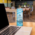 Cronulla Sutherland Sharks Rugby Skinny Tumbler Australian Aboriginal Dot Painting Style