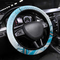 Cronulla Sutherland Sharks Rugby Steering Wheel Cover Australian Aboriginal Dot Painting Style