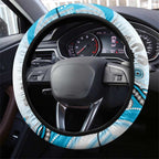 Cronulla Sutherland Sharks Rugby Steering Wheel Cover Australian Aboriginal Dot Painting Style