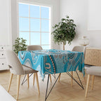 Cronulla Sutherland Sharks Rugby Tablecloth Australian Aboriginal Dot Painting Style