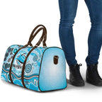 Cronulla Sutherland Sharks Rugby Travel Bag Australian Aboriginal Dot Painting Style