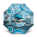 Cronulla Sutherland Sharks Rugby Umbrella Australian Aboriginal Dot Painting Style