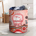 Dolphins Rugby Laundry Basket Australian Aboriginal Dot Painting Style
