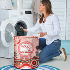 Dolphins Rugby Laundry Basket Australian Aboriginal Dot Painting Style