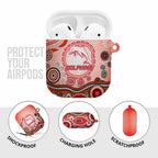 Dolphins Rugby AirPods Case Australian Aboriginal Dot Painting Style