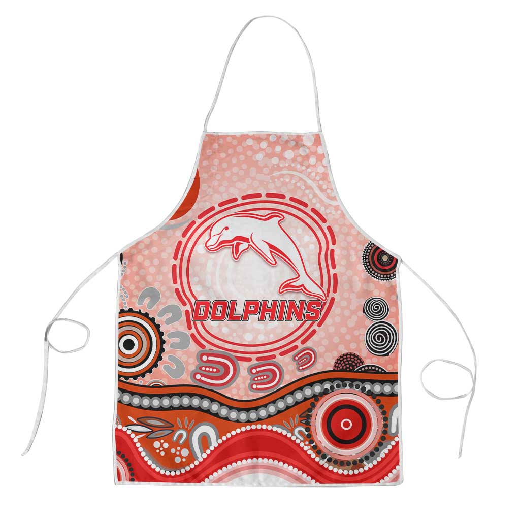 Dolphins Rugby Apron Australian Aboriginal Dot Painting Style