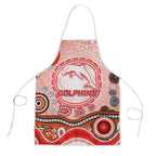 Dolphins Rugby Apron Australian Aboriginal Dot Painting Style