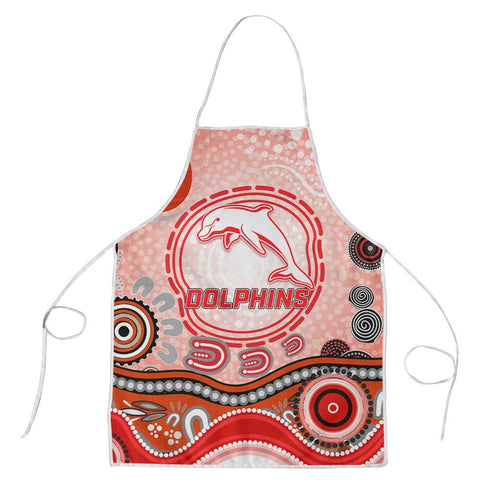 Dolphins Rugby Apron Australian Aboriginal Dot Painting Style