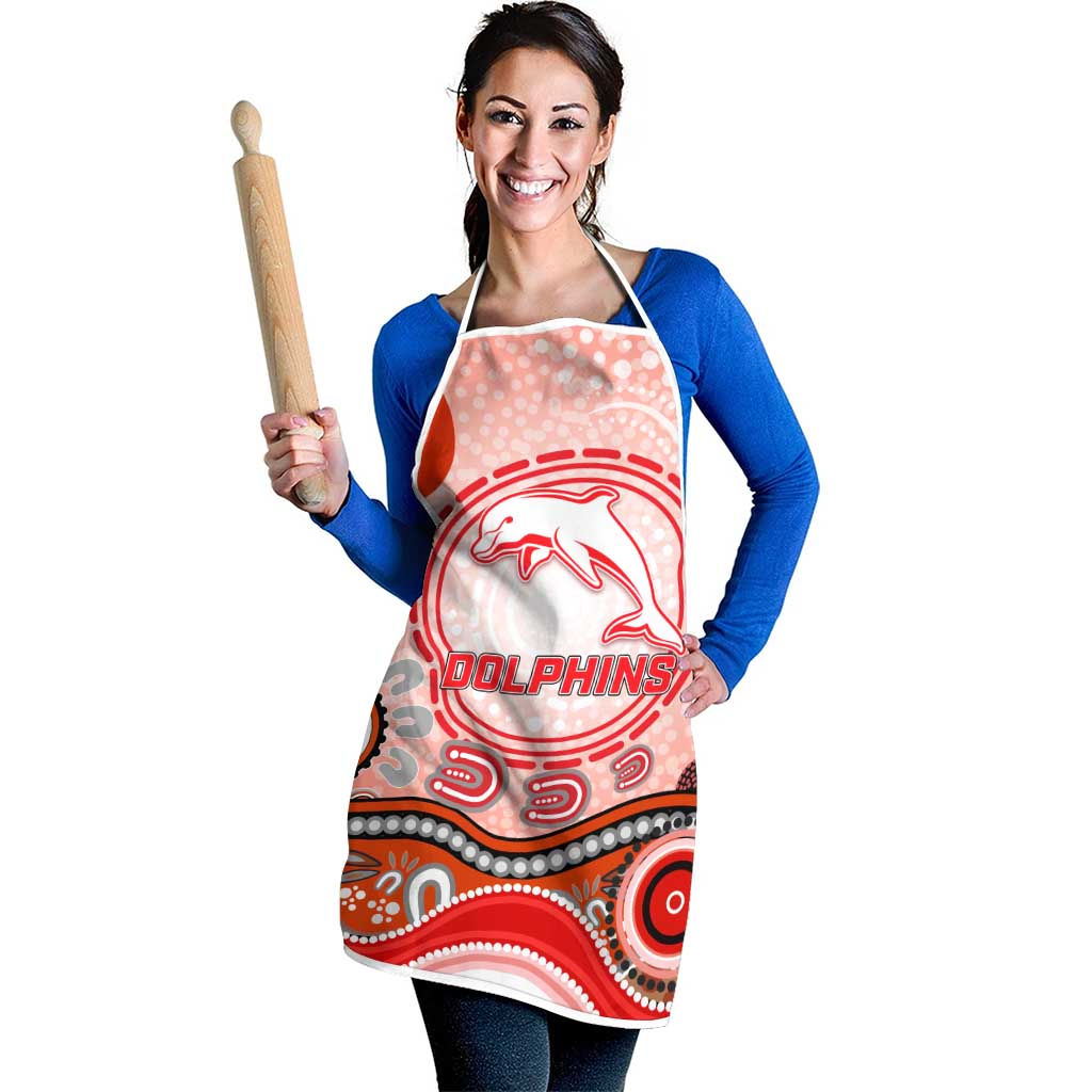 Dolphins Rugby Apron Australian Aboriginal Dot Painting Style