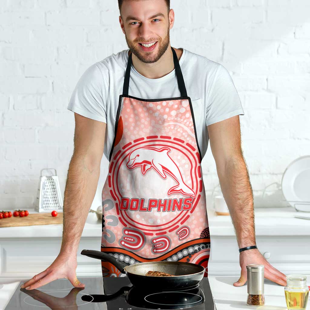 Dolphins Rugby Apron Australian Aboriginal Dot Painting Style