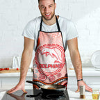 Dolphins Rugby Apron Australian Aboriginal Dot Painting Style