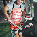 Dolphins Rugby Apron Australian Aboriginal Dot Painting Style