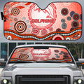 Dolphins Rugby Auto Sun Shade Australian Aboriginal Dot Painting Style