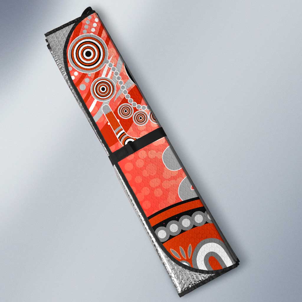 Dolphins Rugby Auto Sun Shade Australian Aboriginal Dot Painting Style