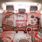 Dolphins Rugby Back Car Seat Cover Australian Aboriginal Dot Painting Style