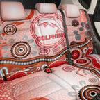 Dolphins Rugby Back Car Seat Cover Australian Aboriginal Dot Painting Style