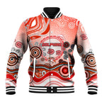 Dolphins Rugby Baseball Jacket Australian Aboriginal Dot Painting Style