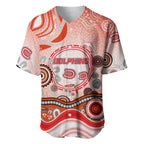Dolphins Rugby Baseball Jersey Australian Aboriginal Dot Painting Style