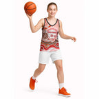 Dolphins Rugby Basketball Jersey Australian Aboriginal Dot Painting Style