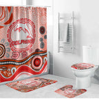 Dolphins Rugby Bathroom Set Australian Aboriginal Dot Painting Style