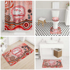 Dolphins Rugby Bathroom Set Australian Aboriginal Dot Painting Style
