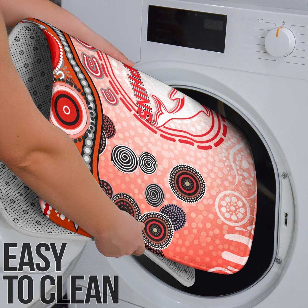 Dolphins Rugby Bathroom Set Australian Aboriginal Dot Painting Style