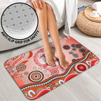 Dolphins Rugby Bathroom Set Australian Aboriginal Dot Painting Style