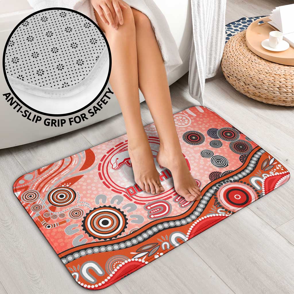 Dolphins Rugby Bathroom Set Australian Aboriginal Dot Painting Style