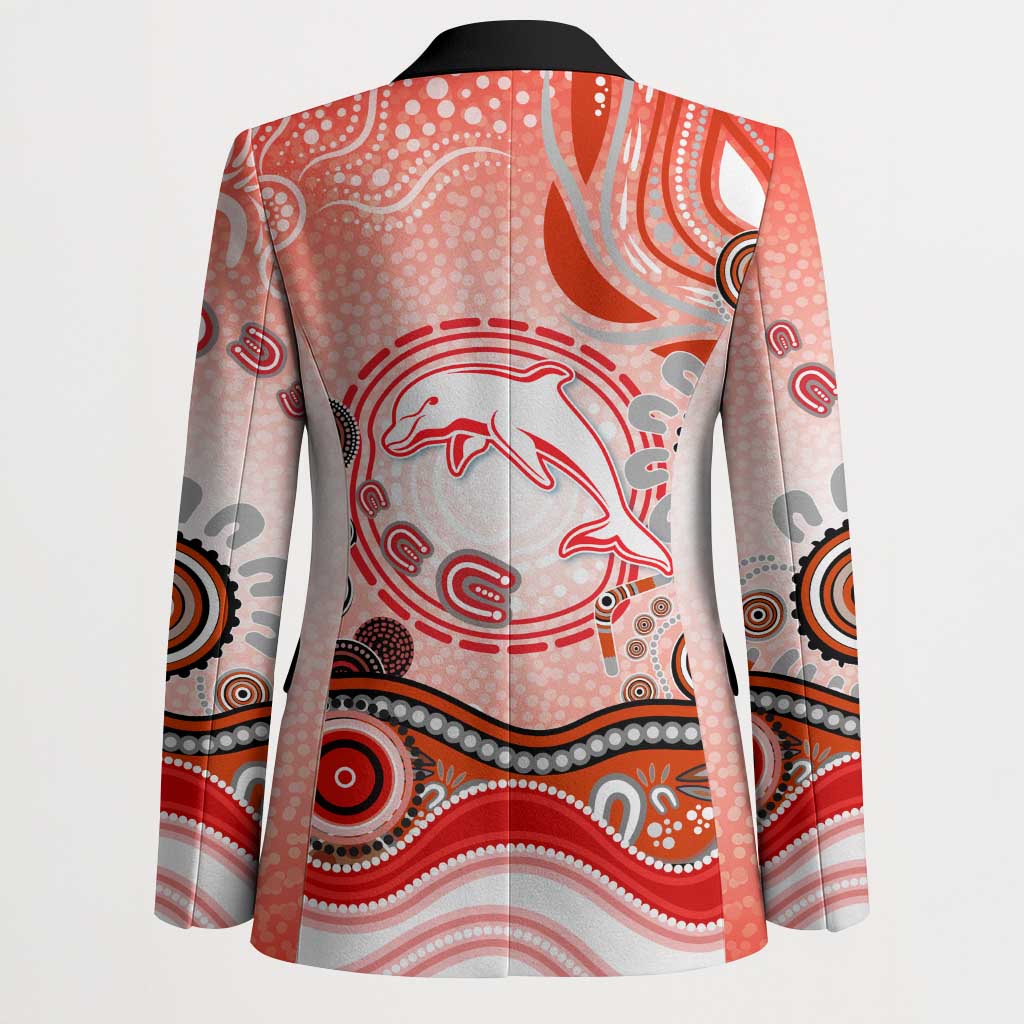 Dolphins Rugby Blazer Australian Aboriginal Dot Painting Style