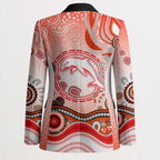 Dolphins Rugby Blazer Australian Aboriginal Dot Painting Style