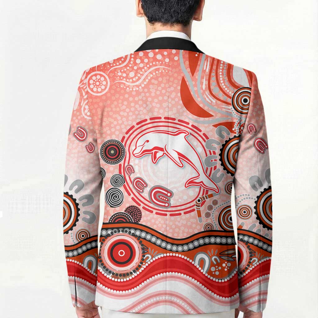 Dolphins Rugby Blazer Australian Aboriginal Dot Painting Style