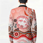 Dolphins Rugby Blazer Australian Aboriginal Dot Painting Style