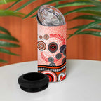 Dolphins Rugby 4 in 1 Can Cooler Tumbler Australian Aboriginal Dot Painting Style