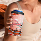Dolphins Rugby 4 in 1 Can Cooler Tumbler Australian Aboriginal Dot Painting Style