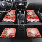 Dolphins Rugby Car Mats Australian Aboriginal Dot Painting Style