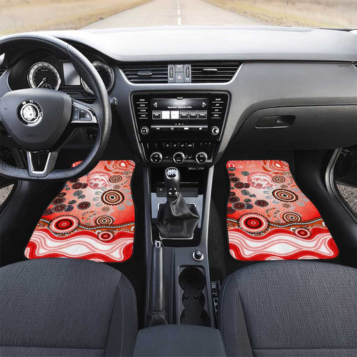 Dolphins Rugby Car Mats Australian Aboriginal Dot Painting Style