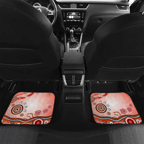 Dolphins Rugby Car Mats Australian Aboriginal Dot Painting Style