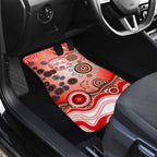 Dolphins Rugby Car Mats Australian Aboriginal Dot Painting Style