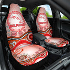 Dolphins Rugby Car Seat Cover Australian Aboriginal Dot Painting Style